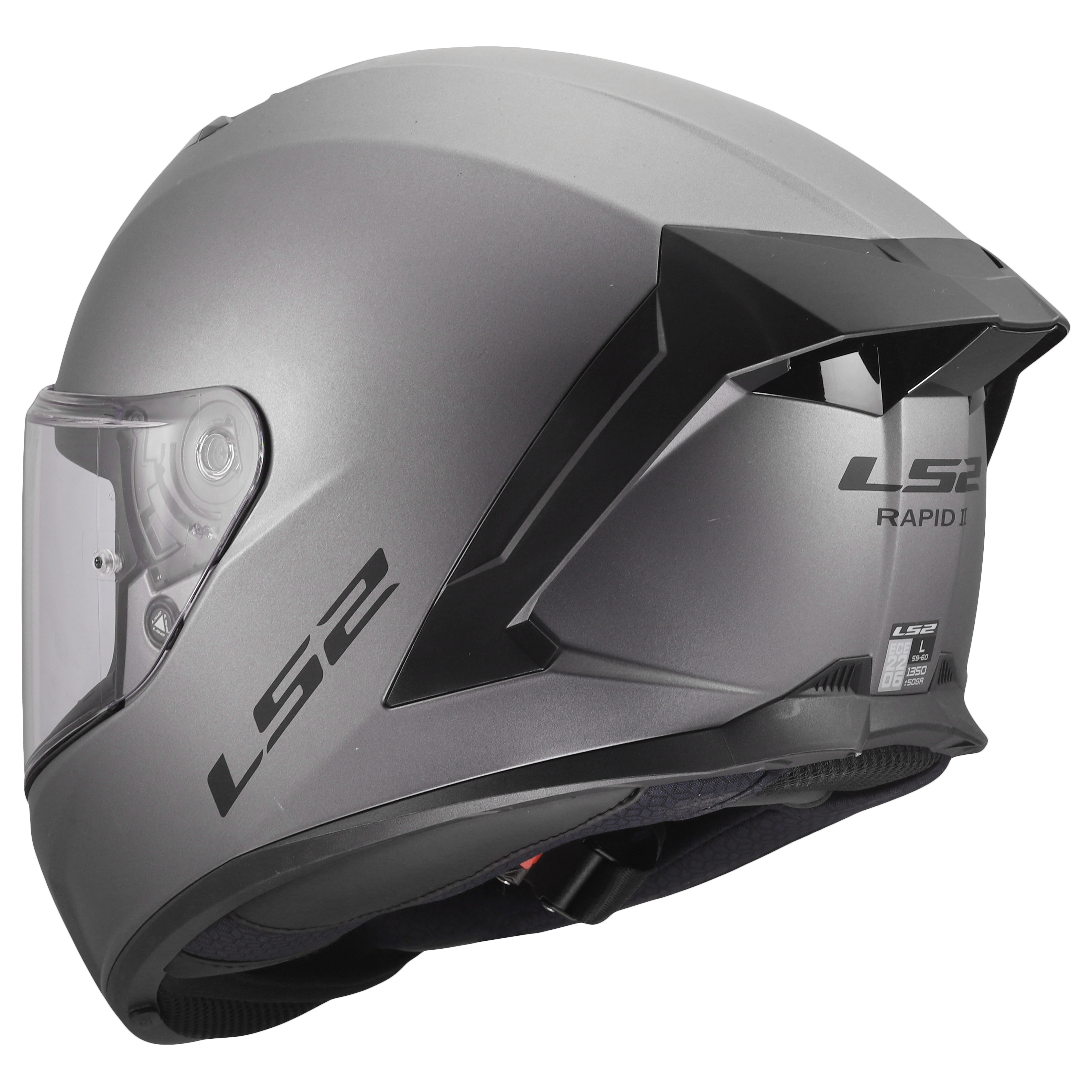 LS2 FF820 RAPID III SOLID MATT TITANIUM 168200007 (6)